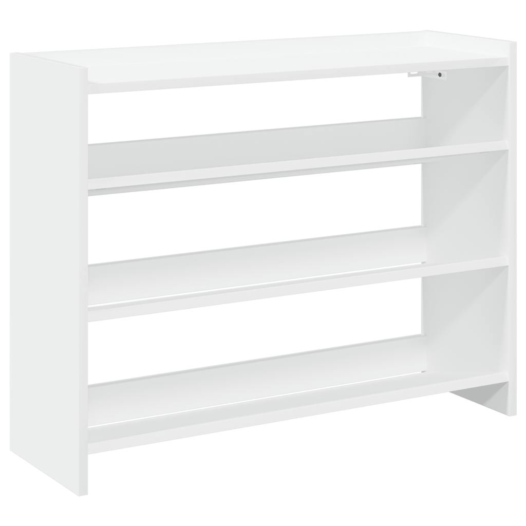 Scarpiera Bianca 80x25x62 cm in Legno Multistrato