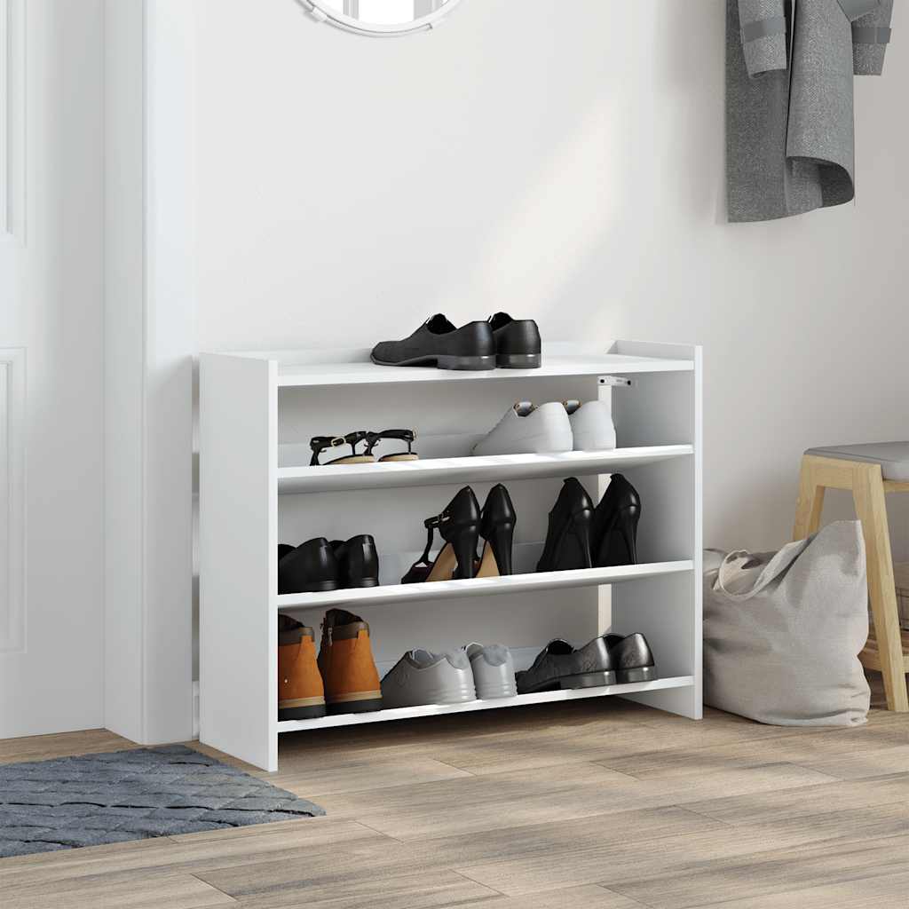 Scarpiera Bianca 80x25x62 cm in Legno Multistrato