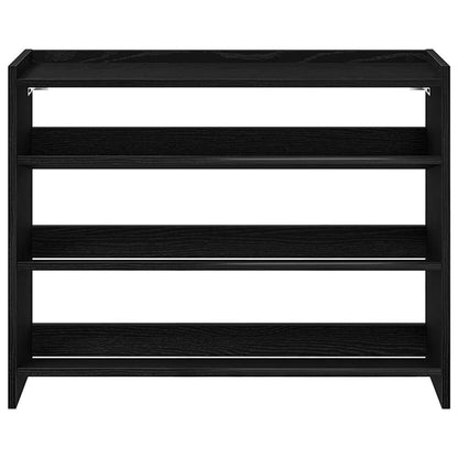 Scarpiera Nera 80x25x62 cm in Legno Multistrato