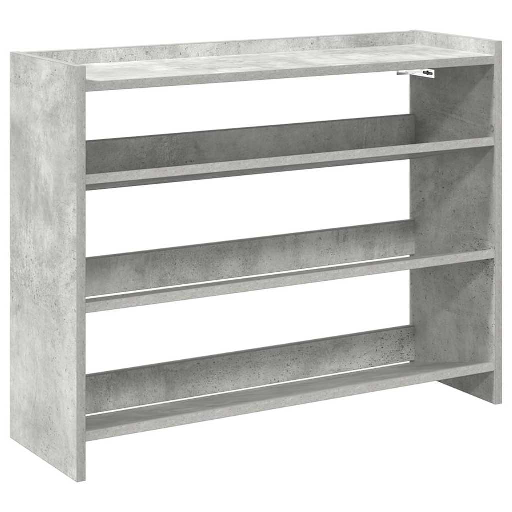 Scarpiera Grigio Cemento 80x25x62 cm in Legno Multistrato
