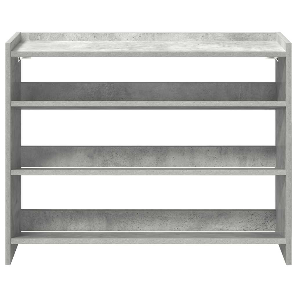 Scarpiera Grigio Cemento 80x25x62 cm in Legno Multistrato