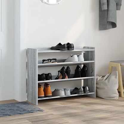 Scarpiera Grigio Sonoma 80x25x62 cm in Legno Multistrato