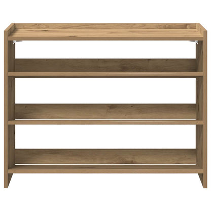 Scarpiera Rovere Artigianale 80x25x62 cm in Legno Multistrato