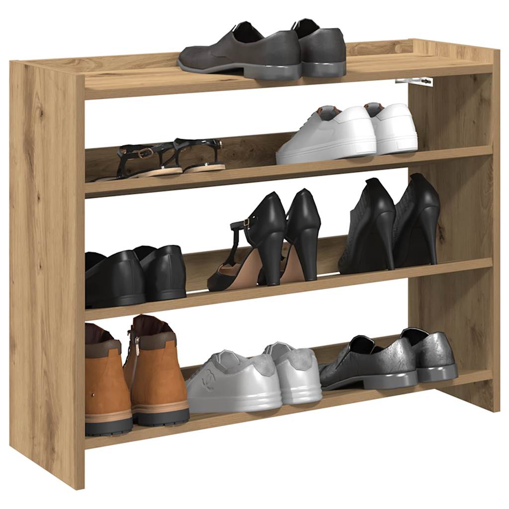 Scarpiera Rovere Artigianale 80x25x62 cm in Legno Multistrato