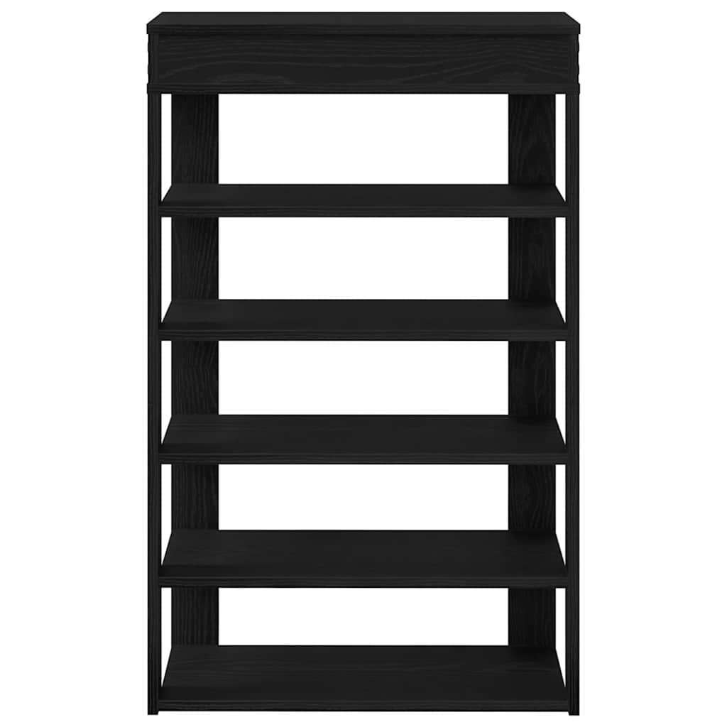 Scarpiera Nera 60x30x98 cm in Legno Multistrato