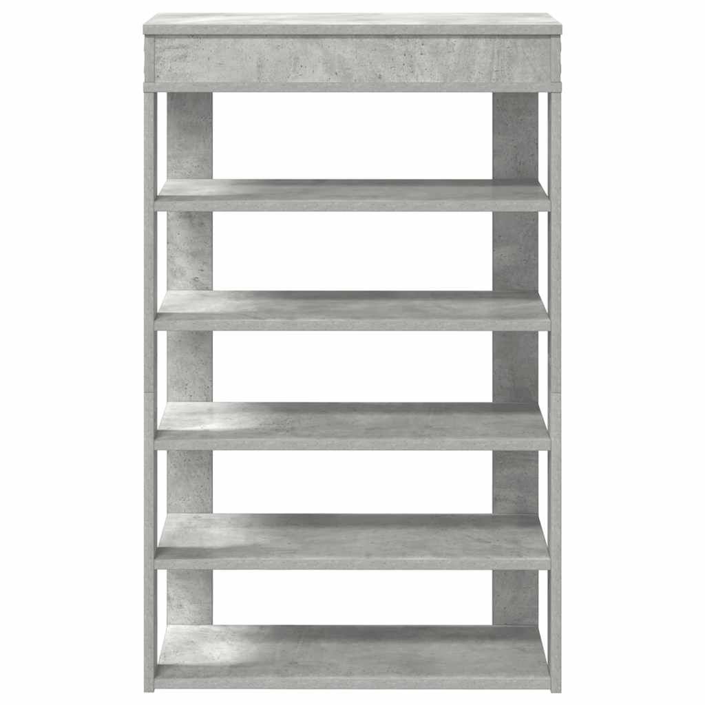 Scarpiera Grigio Cemento 60x30x98 cm in Legno Multistrato