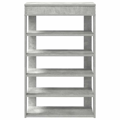 Scarpiera Grigio Cemento 60x30x98 cm in Legno Multistrato
