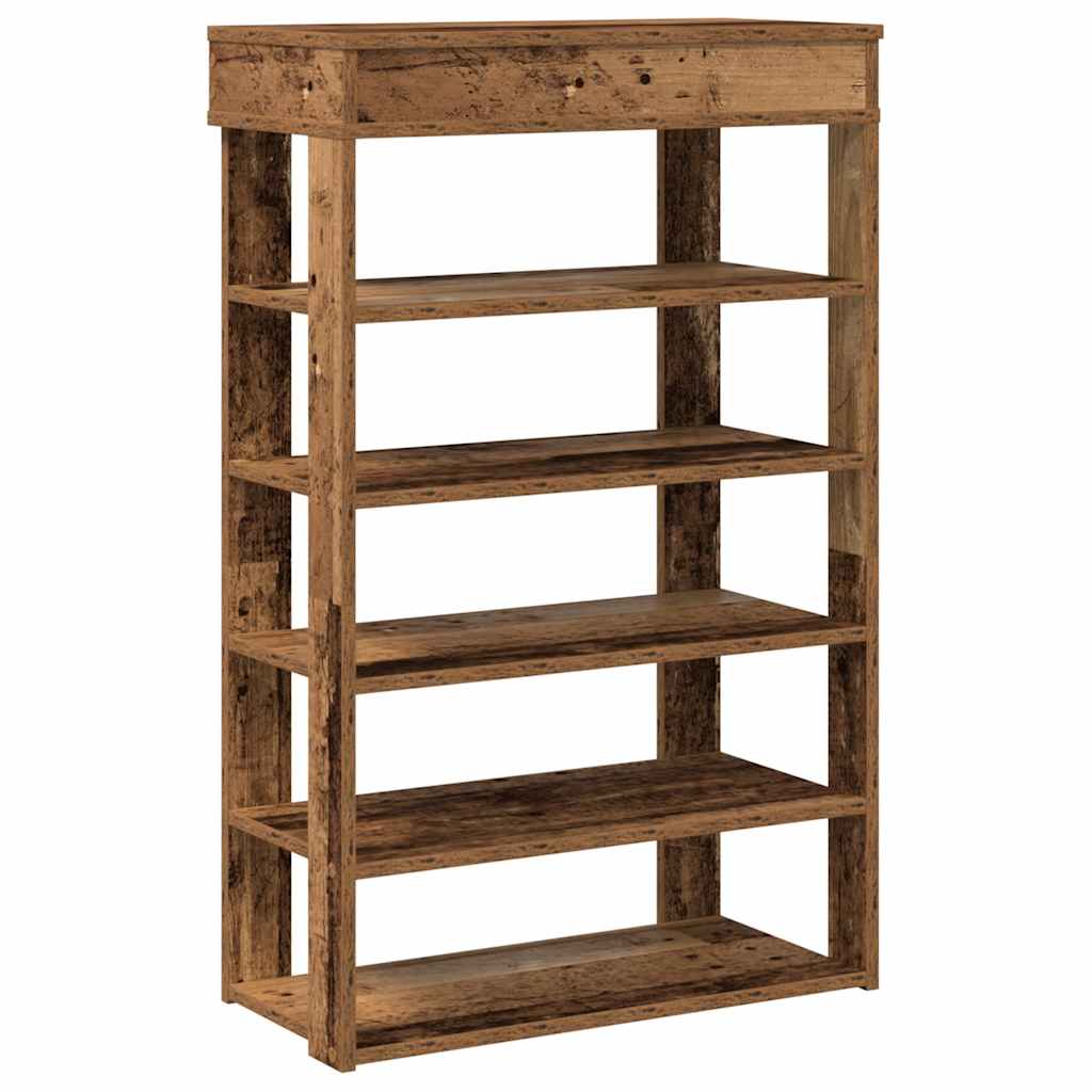 Scarpiera Legno Antico 60x30x98 cm in Legno Multistrato
