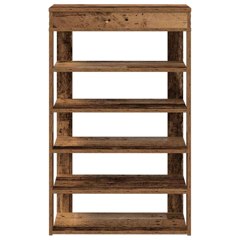 Scarpiera Legno Antico 60x30x98 cm in Legno Multistrato