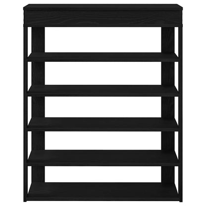 Scarpiera Nera 80x30x98 cm in Legno Multistrato