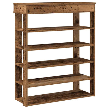 Scarpiera Legno Antico 80x30x98 cm in Legno Multistrato