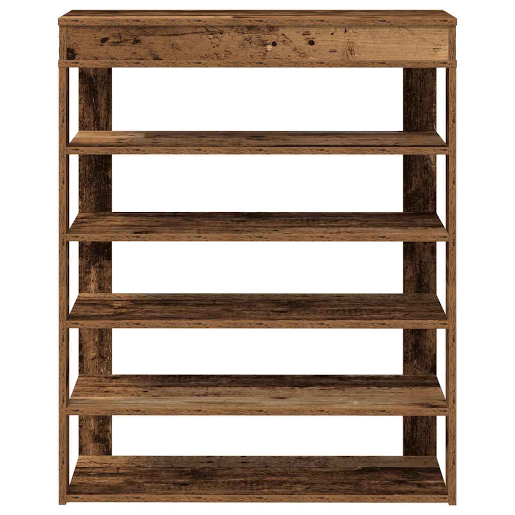 Scarpiera Legno Antico 80x30x98 cm in Legno Multistrato