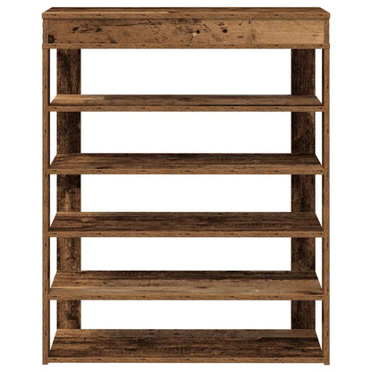 Scarpiera Legno Antico 80x30x98 cm in Legno Multistrato