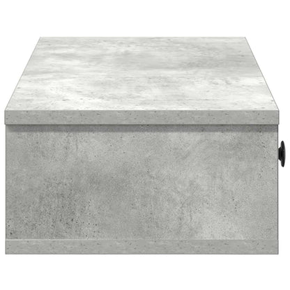 Scaffale a Parete con Cassetti Grigio 60x28x15 cm in Truciolato