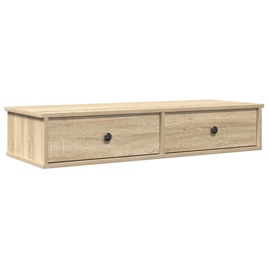 Scaffale a Parete con Cassetti Sonoma 100x37,5x19 cm Truciolato