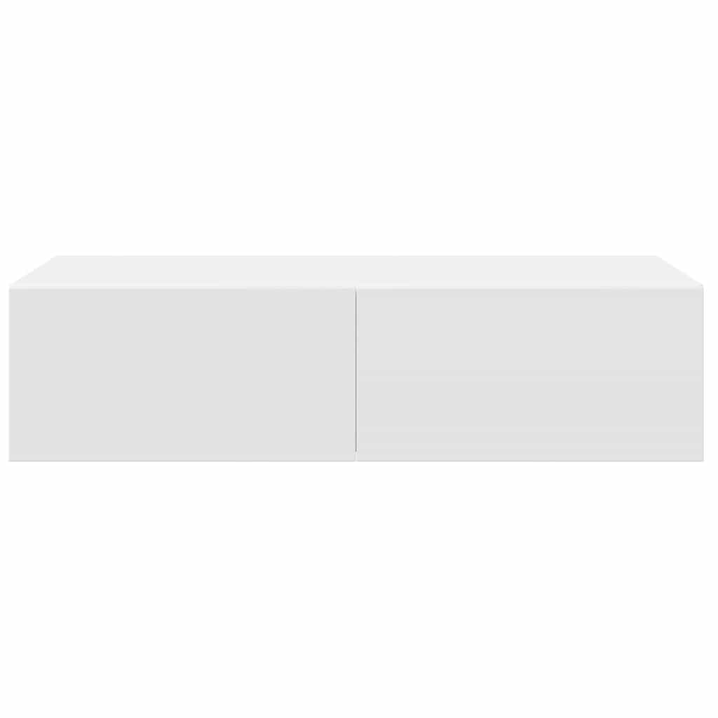 Scaffale a Parete con Cassetti Bianco 60x26,5x15 cm Truciolato