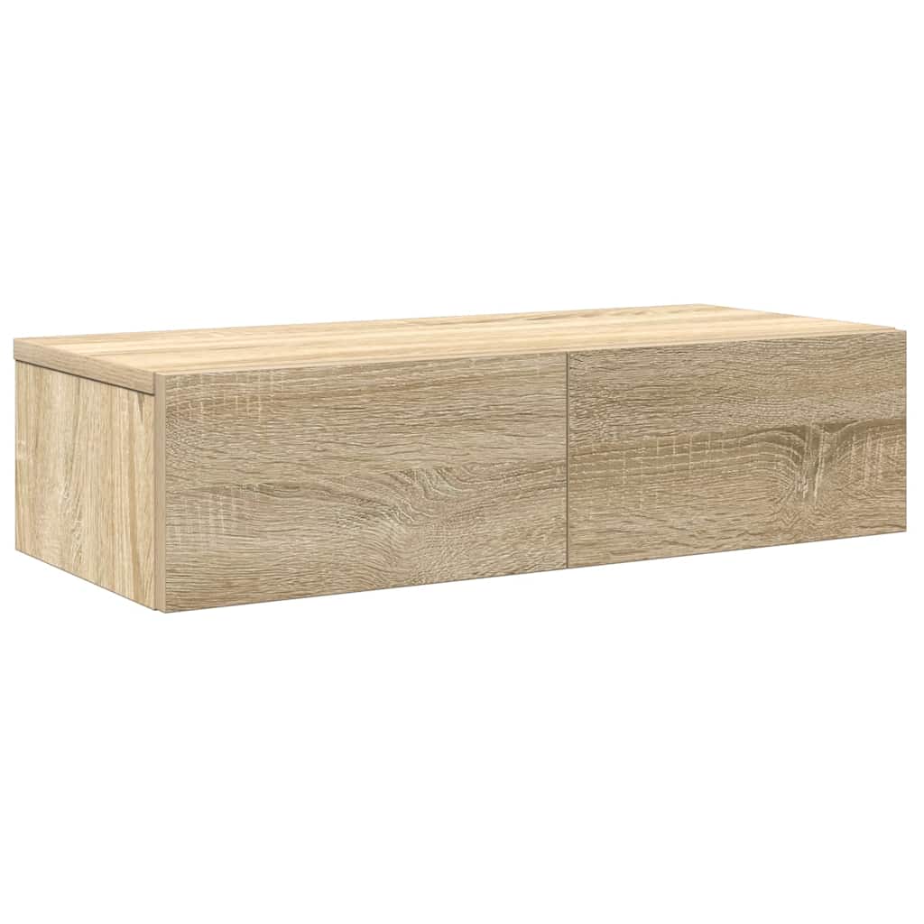 Scaffale a Parete con Cassetti Sonoma 60x26,5x15 cm Truciolato