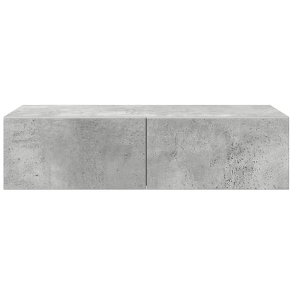Scaffale a Parete con Cassetti Grigio 60x26,5x15 cm Truciolato