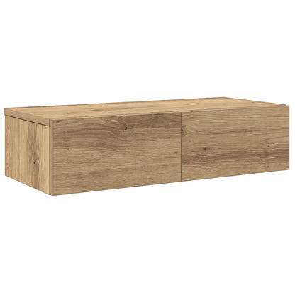 Scaffale a Parete con Cassetti Rovere 60x26,5x15 cm Truciolato