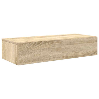 Scaffale a Parete con Cassetti Sonoma 80x33x17 cm in Truciolato