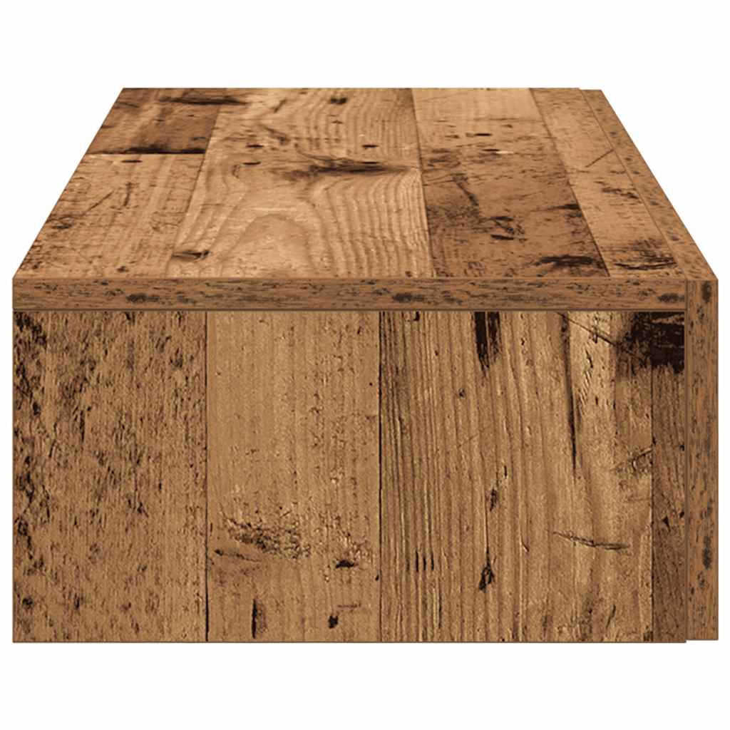 Scaffale a Parete con Cassetti Antico 80x33x17 cm in Truciolato
