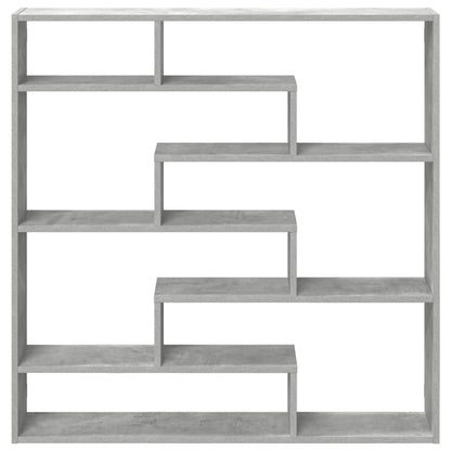 Mensola a Cubo da Parete 7 Scomparti Truciolato Grigio Cemento
