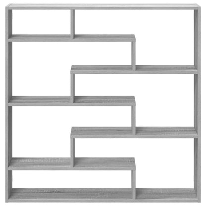 Mensola a Cubo da Parete 7 Scomparti Truciolato Grigio Sonoma