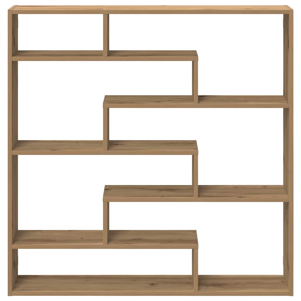 Scaffale Cubo Parete 7 Scomparti Truciolato Rovere Artigianale