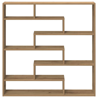 Scaffale Cubo Parete 7 Scomparti Truciolato Rovere Artigianale