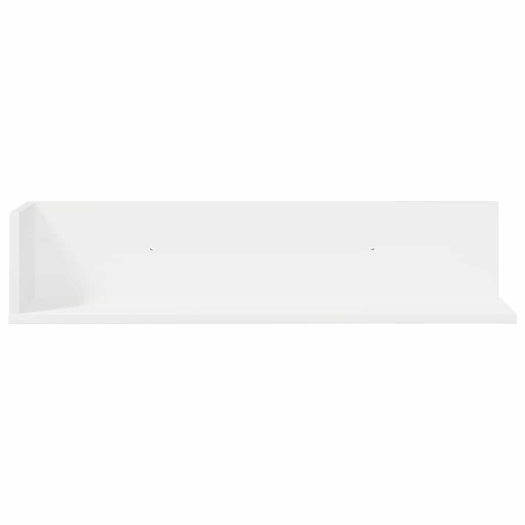 Mensole a Muro 2 pz Bianche 75x16,5x16,5 cm in Truciolato