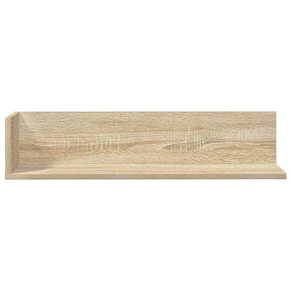 Mensole Parete 2pz Rovere Sonoma 75x16,5x16,5 cm in Truciolato