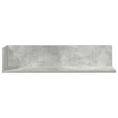 Mensole a Muro 2pz Grigio Cemento 75x16,5x16,5 cm in Truciolato