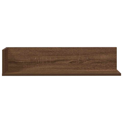 Mensole da Parete 2pz Rovere Marrone 75x16,5x16,5 cm Truciolato