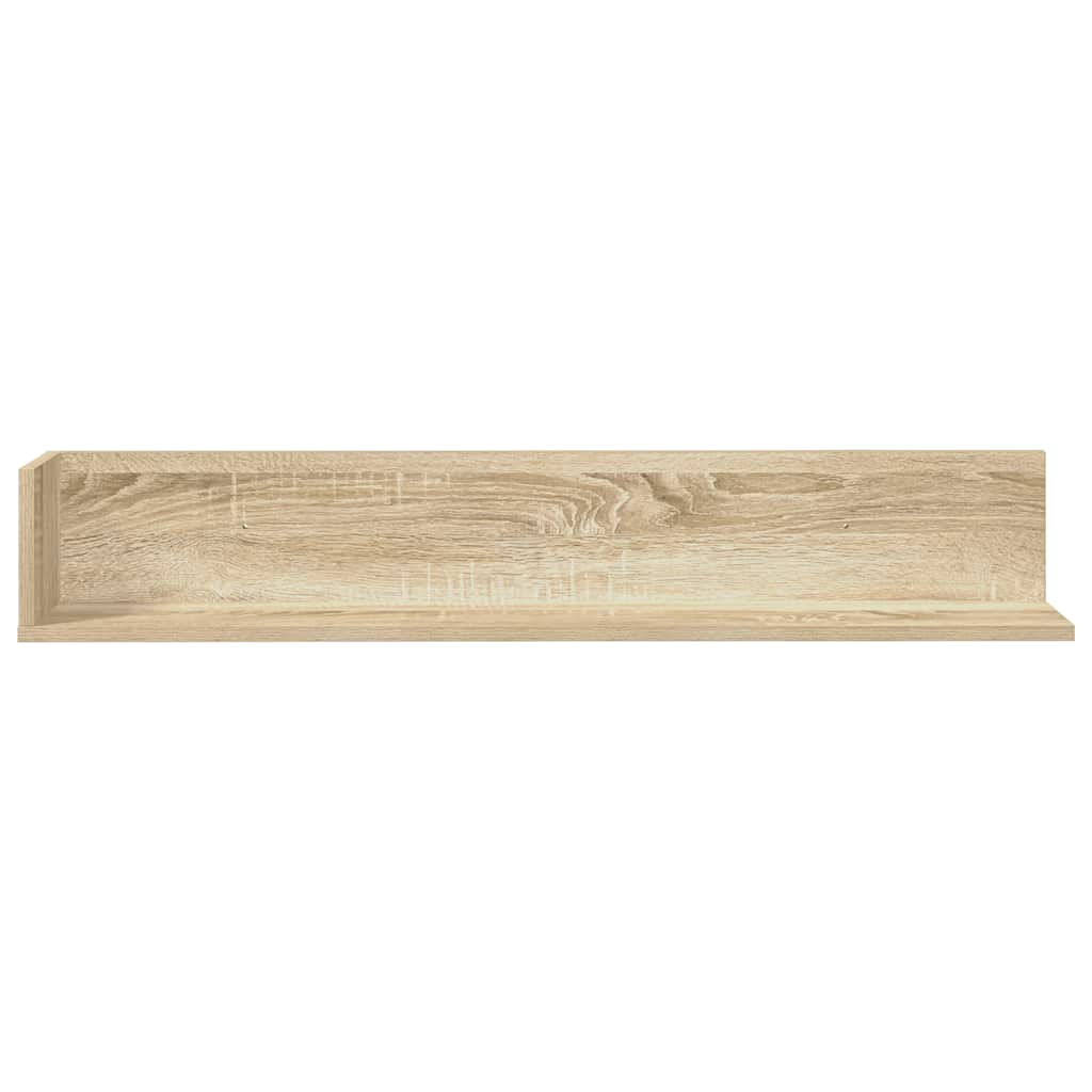 Mensole Parete 2pz Rovere Sonoma 100x16,5x16,5 cm in Truciolato