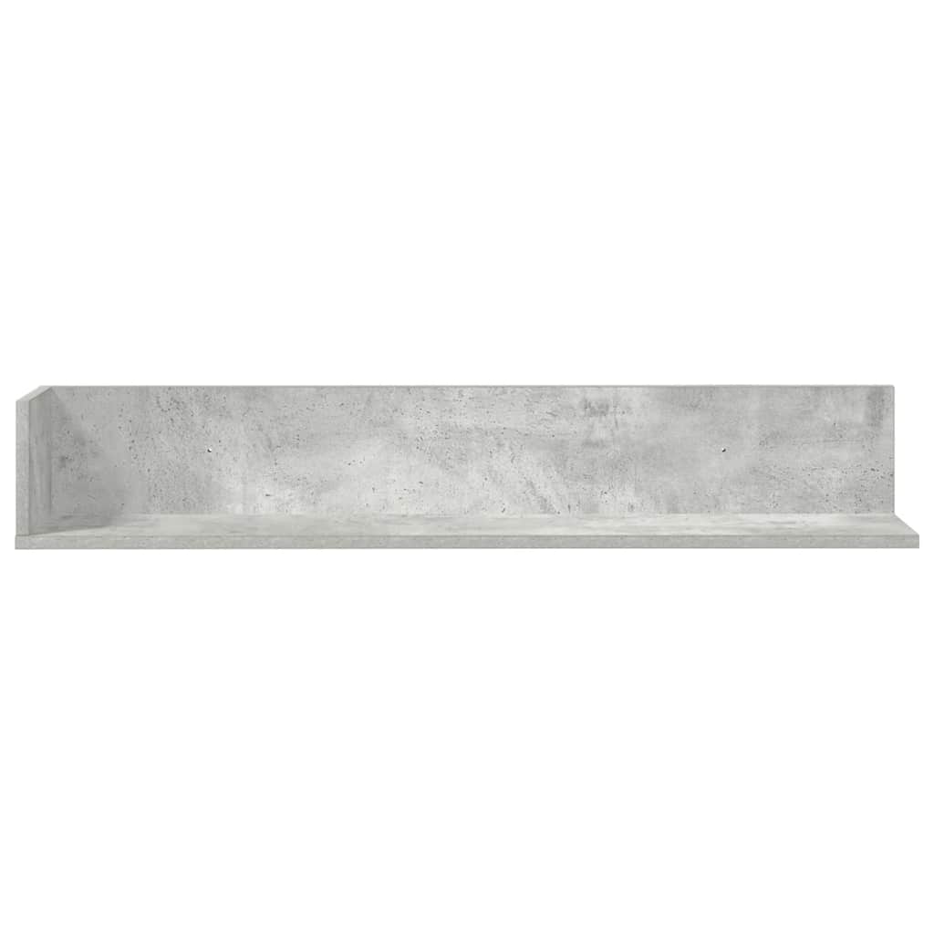 Mensole a Muro 2pz Grigio Cemento 100x16,5x16,5cm in Truciolato