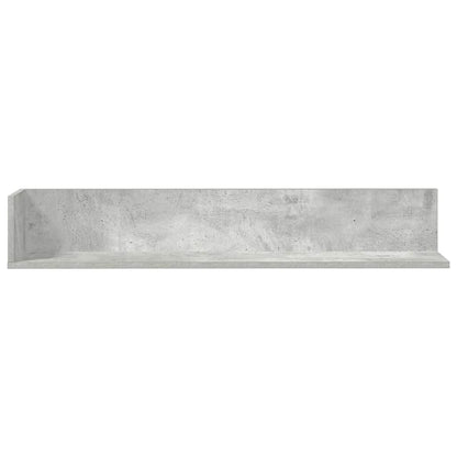 Mensole a Muro 2pz Grigio Cemento 100x16,5x16,5cm in Truciolato