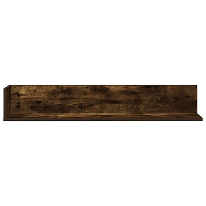 Mensole Parete 2pz Rovere Fumo 100x16,5x16,5 cm in Truciolato