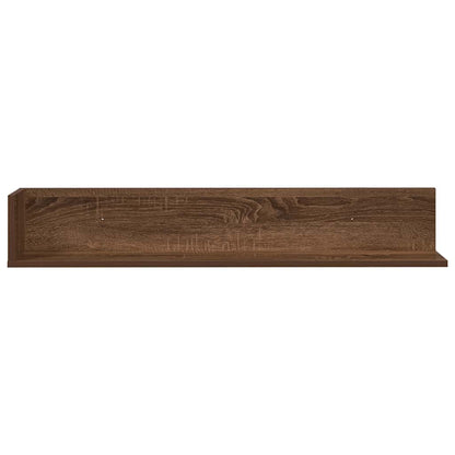 Mensole da Parete 2pz Rovere Marrone 100x16,5x16,5cm Truciolato