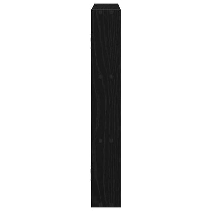 Scaffale a Parete Nero 43x9x60 cm in Legno Multistrato