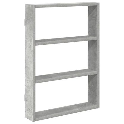 Scaffale a Muro Grigio Cemento 43x9x60 cm in Truciolato