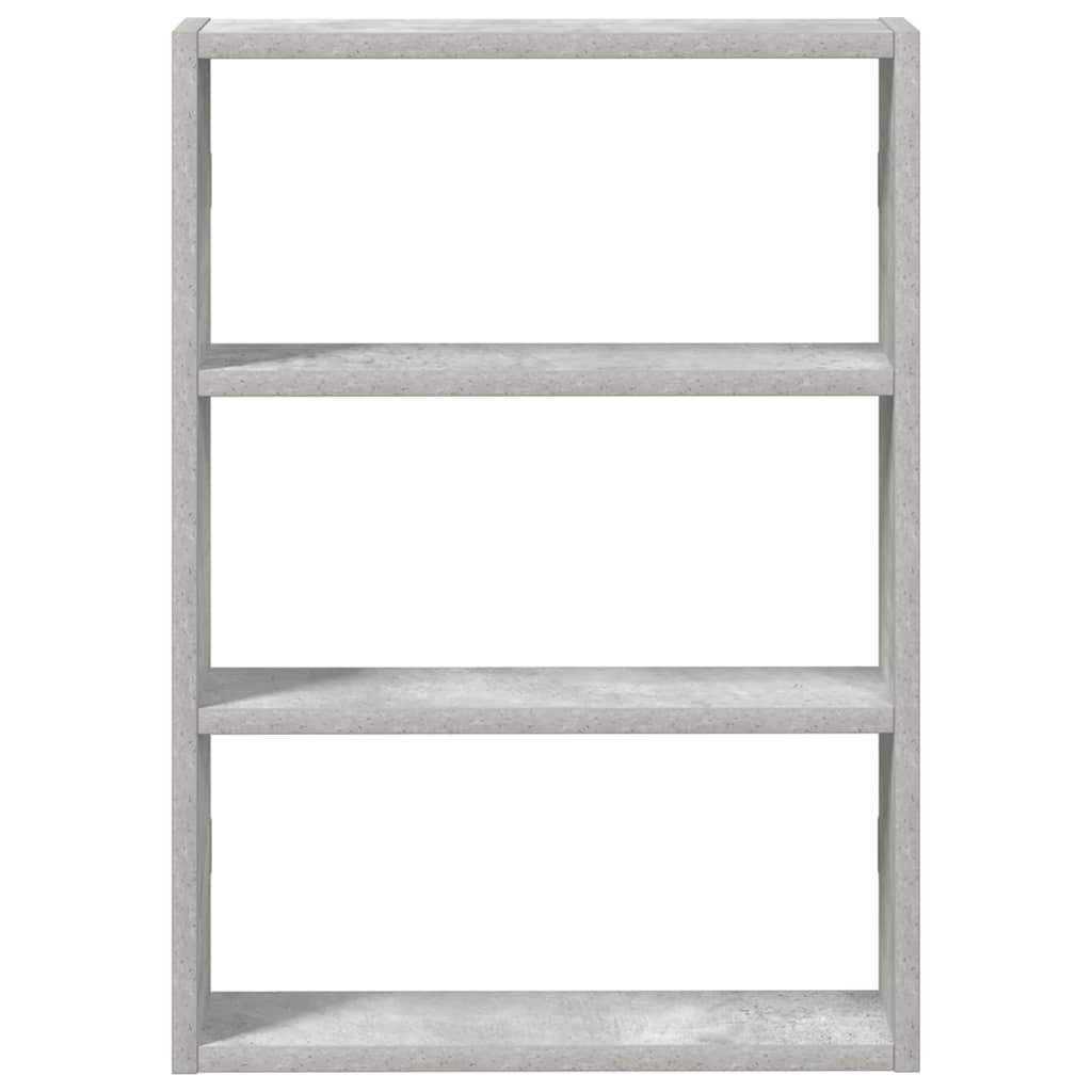 Scaffale a Muro Grigio Cemento 43x9x60 cm in Truciolato