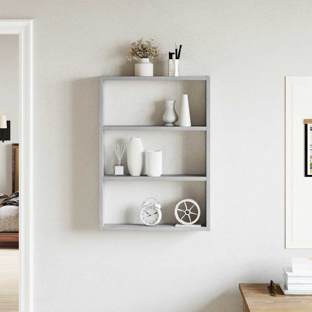 Mensola a Muro Grigio Sonoma 43x9x60 cm in Truciolato