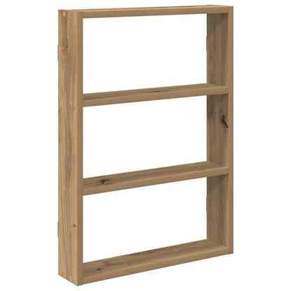 Scaffale a Parete Rovere Artigianale 43x9x60 cm Truciolato