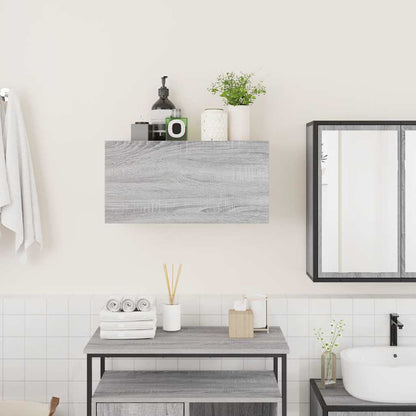 Armadietto Bagno Grigio Sonoma 60x25x30 cm in Legno Multistrato
