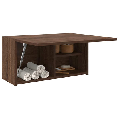 Armadietto Bagno Rovere Marrone 60x25x30cm in Legno Multistrato