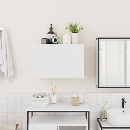 Mobile da Bagno a Parete Bianco 60x25x40cm in Legno Multistrato