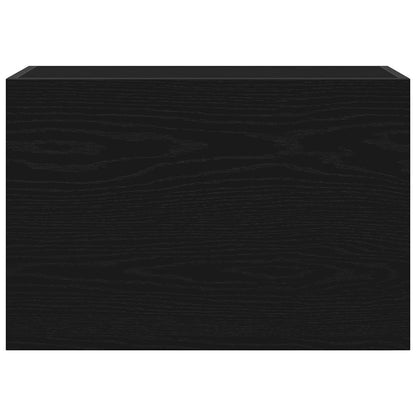Mobile da Bagno a Parete Nero 60x25x40 cm in Legno Multistrato
