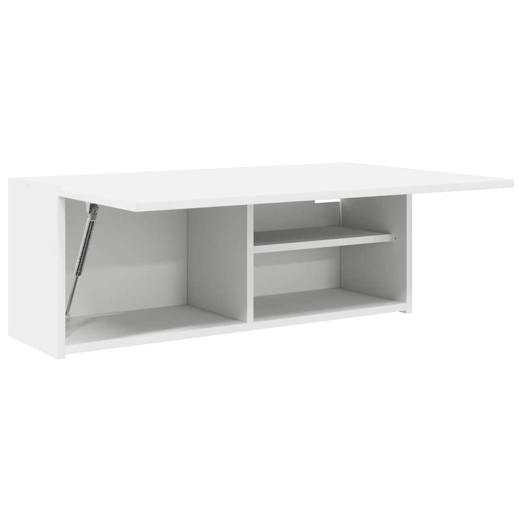 Mobile da Bagno a Parete Bianco 80x25x30cm in Legno Multistrato