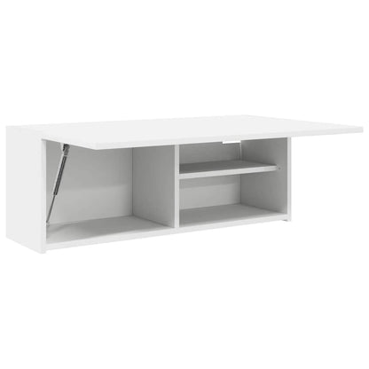 Mobile da Bagno a Parete Bianco 80x25x30cm in Legno Multistrato