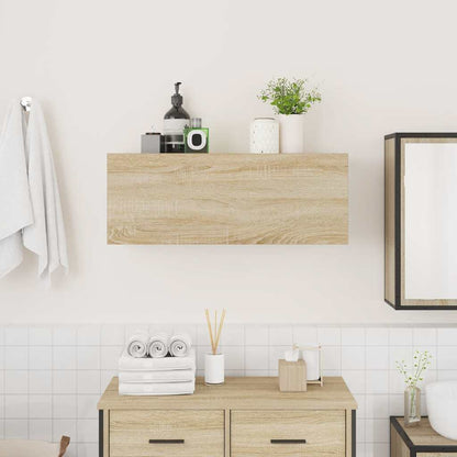Mobile da Bagno Rovere Sonoma 80x25x30 cm in Legno Multistrato